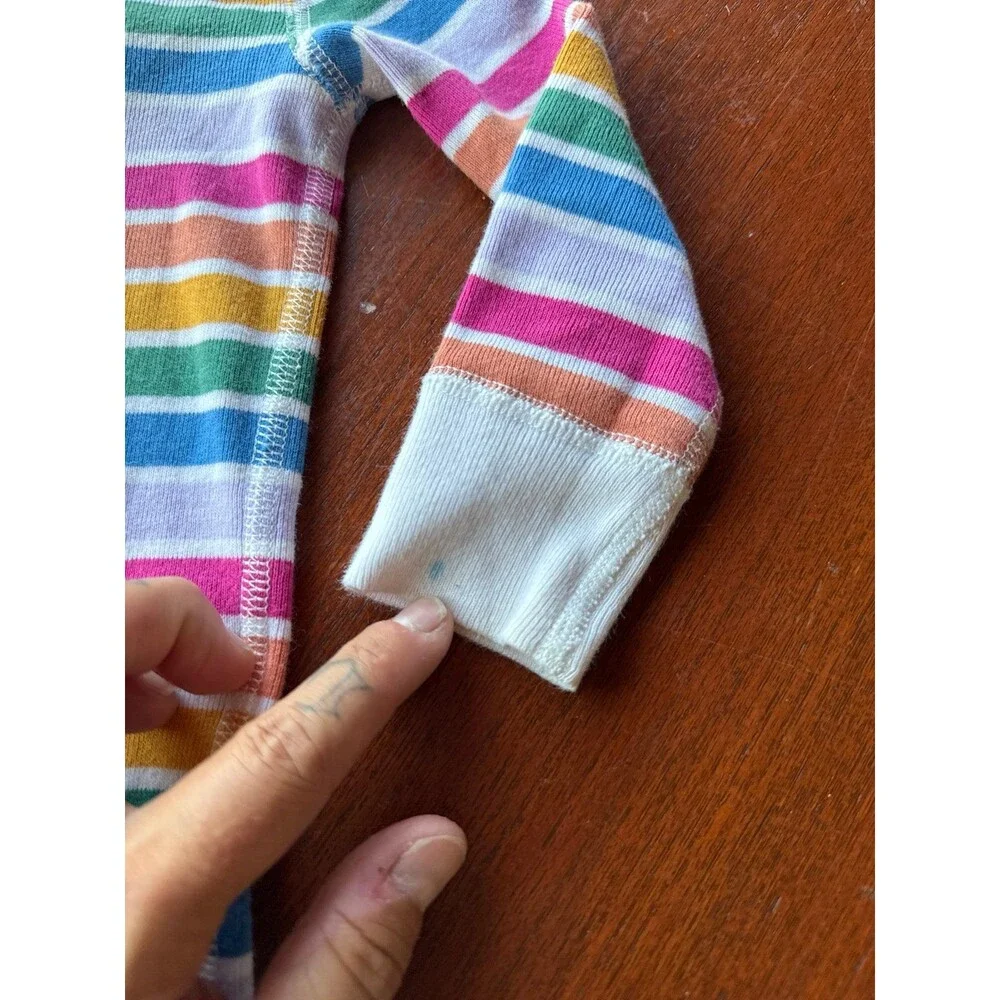 Hanna Andersson Rainbow stripe zippy sleeper